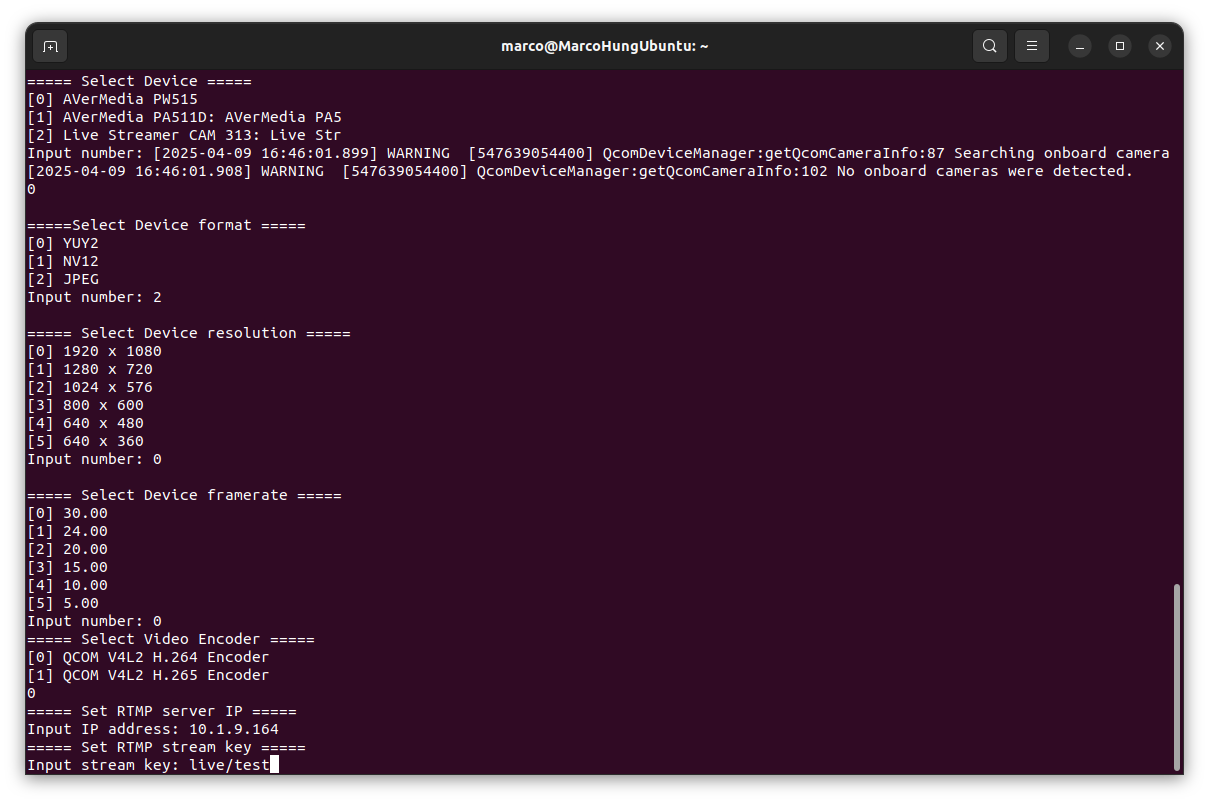 RTMP demo