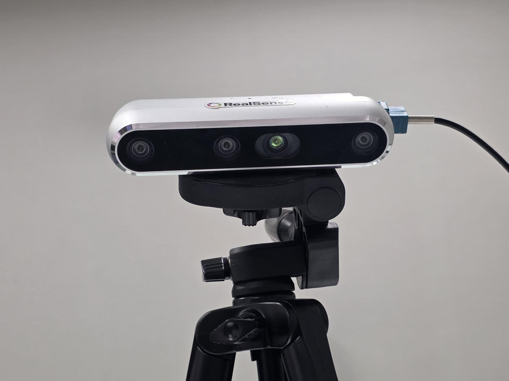 RealSense D457 front camera on tripod