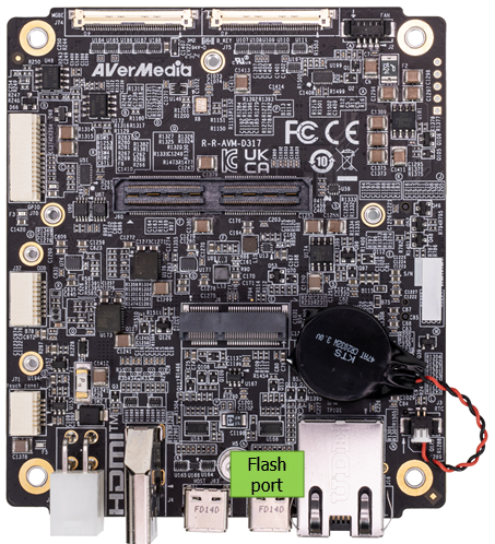 Indication of the specific USB Type-C flash port